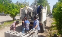 جابجایی و تخلیه 2500 سنگ بلوک به وادی تازه آباد مورخ 16 فروردین 