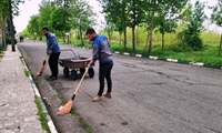 نظافت خیابان ورودی و اصلی وادی دولت آباد مورخ 1 اردیبهشت